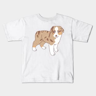 Red Merle Aussie Puppy Kids T-Shirt